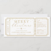 Witte concertkaart cadeaubon kaart (Voorkant)