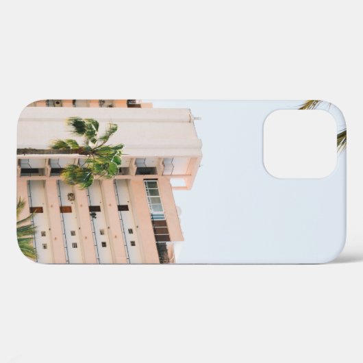WITTE CONCRETE BOUW BESIDE GROENE PALM TREE UND Case-Mate iPhone CASE (Achterkant (horizontaal))