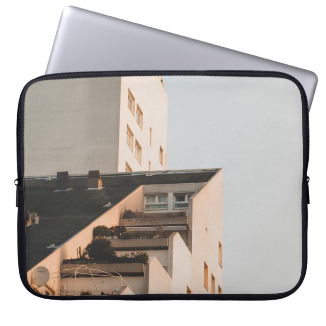 WITTE CONCRETE BOUW LAPTOP SLEEVE (Voorkant)