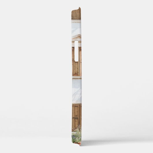 WITTE CONCRETE BOUW MET HOUDEN DEUREN EN WIND Case-Mate iPhone CASE (Achterkant / Rechts)