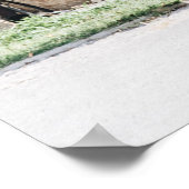 WITTE CONCRETE BOUW MET HOUDEN DEUREN EN WIND POSTER (Hoek)