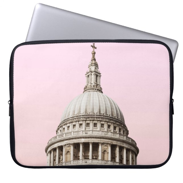 WITTE CONCRETE BOUW ONDER KLEUTEN LAPTOP SLEEVE (Voorkant)