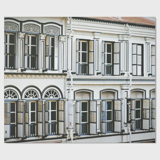 WITTE CONCRETE BOUW TIJDENS DAG CADEAUPAPIER (Vlak)