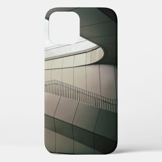 WITTE CONCRETE STAIRS MET GRIJS METAALRAILS Case-Mate iPhone CASE (Achterkant)