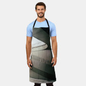 WITTE CONCRETE STAIRS MET GRIJS METAALRAILS SCHORT (Gedragen)