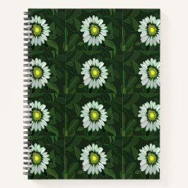 Witte Coneflower Bloemen Notitieboek