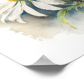 Witte Coneflowers Art Print Poster (Hoek)