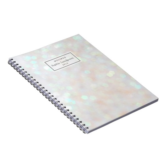 Witte Confetti lichte persoonlijke laptop Notitieboek (Rechterzijde)