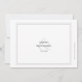 Witte confetti Muslim bruiloft Kaart (Achterkant)