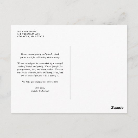 WITTE CONFETTI | PINK WEDDING BEDANKT U BRIEFKAART (Achterkant)