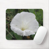 -witte convolvulus Bloem-mousepad Muismat (Met muis)