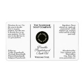 Witte Cosmetica Flesetiket met logo Etiket (Voorkant)