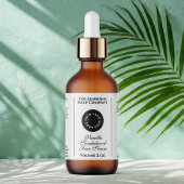 Witte Cosmetica Flesetiket met logo Etiket