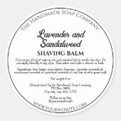 Witte Cosmetica potje Label met ingrediënten (Voorkant)