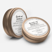 Witte Cosmetica potje Label met ingrediënten