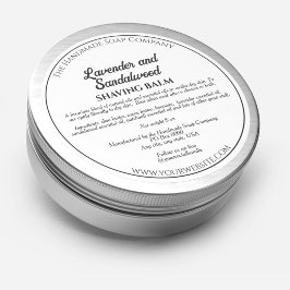 Witte Cosmetica potje Label met ingrediënten