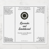 Witte cosmeticafleslabel met logo sparkling wijnetiket (Enkel label)