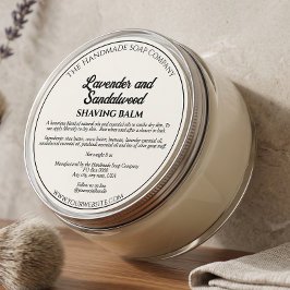 Witte Cosmeticapot Etiket met Ingredienten