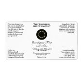 Witte cosmeticfleslabel met logo etiket (Voorkant)