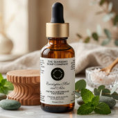 Witte cosmeticfleslabel met logo etiket