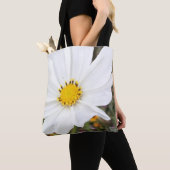 Witte Cosmos Bloem Boodschappentas Tote Bag (Dichtbij)