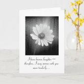 Witte Cosmos Bloem Met Regen Kaart (Gele Bloem)