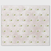 Witte Cosmos Op Roze Rood Cadeaupapier (Vlak)