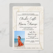 Witte Costa Rica Paspoort Uitnodiging (Voorkant / Achterkant)