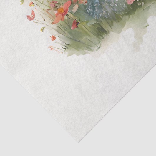  Witte Cottage Bloemen Tuin Decoupage Tissuepapier (Detail)