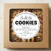 Witte Cottage Law Cookie Ingredientenlijst Sticker