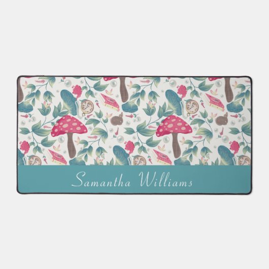 Witte  Cottagecore Bureaumat (Voorkant)