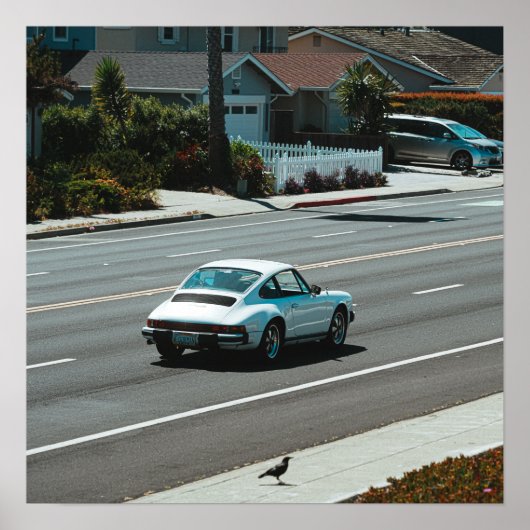 Witte Coupé Poster (Voorkant)