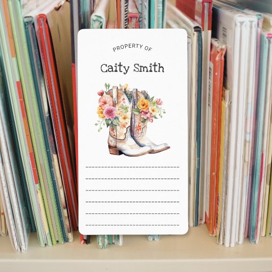 Witte Cowgirl laarzen met bloemen eigendom van Etiket