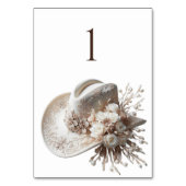 Witte Cowgirl Pet met bloemen Kaart (Achterkant)
