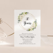 Witte Crème Bloemen Bruiloft Jubileum Kaart