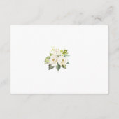 Witte Crème Bloemen Gouden Trouw Accommodaties Informatiekaartje (Achterkant)