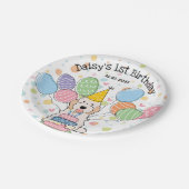 Witte Crème Cockapoo Cavapoo Hond Verjaardag Papieren Bordje (Gekanteld)