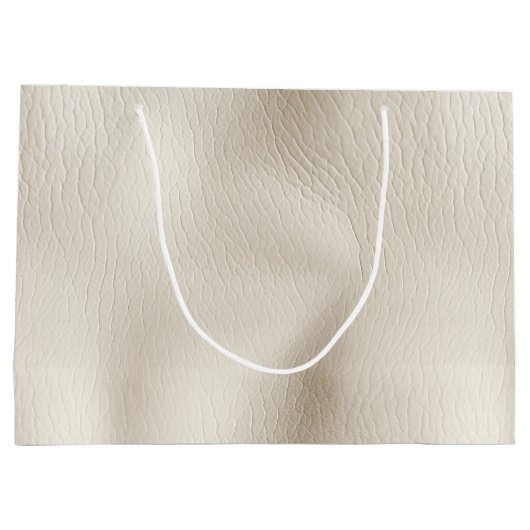 Witte Crème Kunstleer Trouw Groot Cadeauzakje (Achterkant)