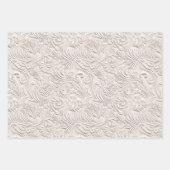 Witte Crème Kunstleer Trouw   Inpakpapier Vel (Voorkant 3)