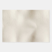 Witte Crème Kunstleer Trouw   Inpakpapier Vel (Voorkant)