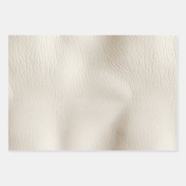 Witte Crème Kunstleer Trouw Inpakpapier Vel