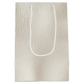 Witte Crème Nep Leer Bruiloft Medium Cadeauzakje (Achterkant)