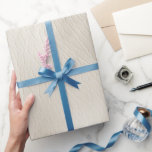 Witte Crème Nep Leer Huwelijk   Cadeaupapier<br><div class="desc">Witte Crème Nep Leer Huwelijk met bruid en bruidegom</div>