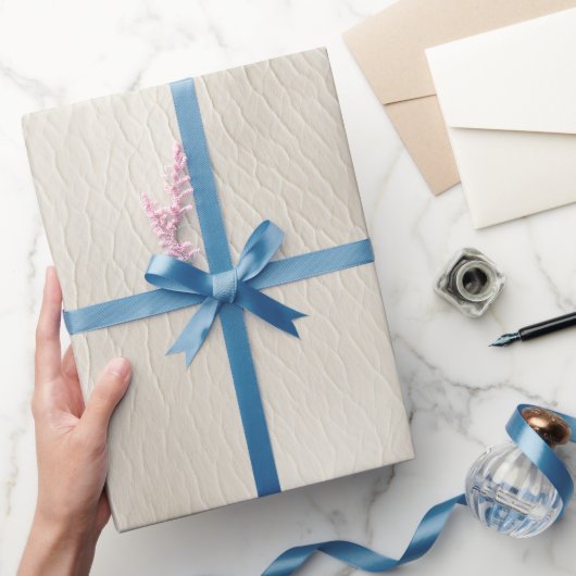 Witte Crème Nep Leer Huwelijk Cadeaupapier (Geschenken)