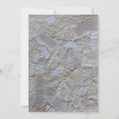 Witte crème patroon zwarte kalligrafie trouw  kaart (Achterkant)