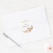 Witte Crème Pompoen Bloemig Uw Bericht Hier Ronde Sticker (Envelop)