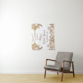 Witte Crème Pompoen Bruiloft Aankondiging Teken Ta Wandkleed (In situ)
