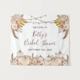 Witte Crème Pompoen Trouwfeest Bruidssalon Bord Ta Wandkleed