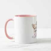 Witte Crème Puppy Hond Roze Schoen Mok (Links)