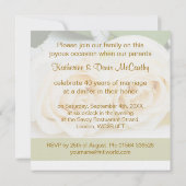 Witte crème rozen, 40ste huwelijksverjaardag kaart (Achterkant)